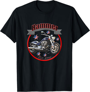 Victory Hammer U.S.A. Star Motorcycle T-Shirt - T-Shirt | Black
