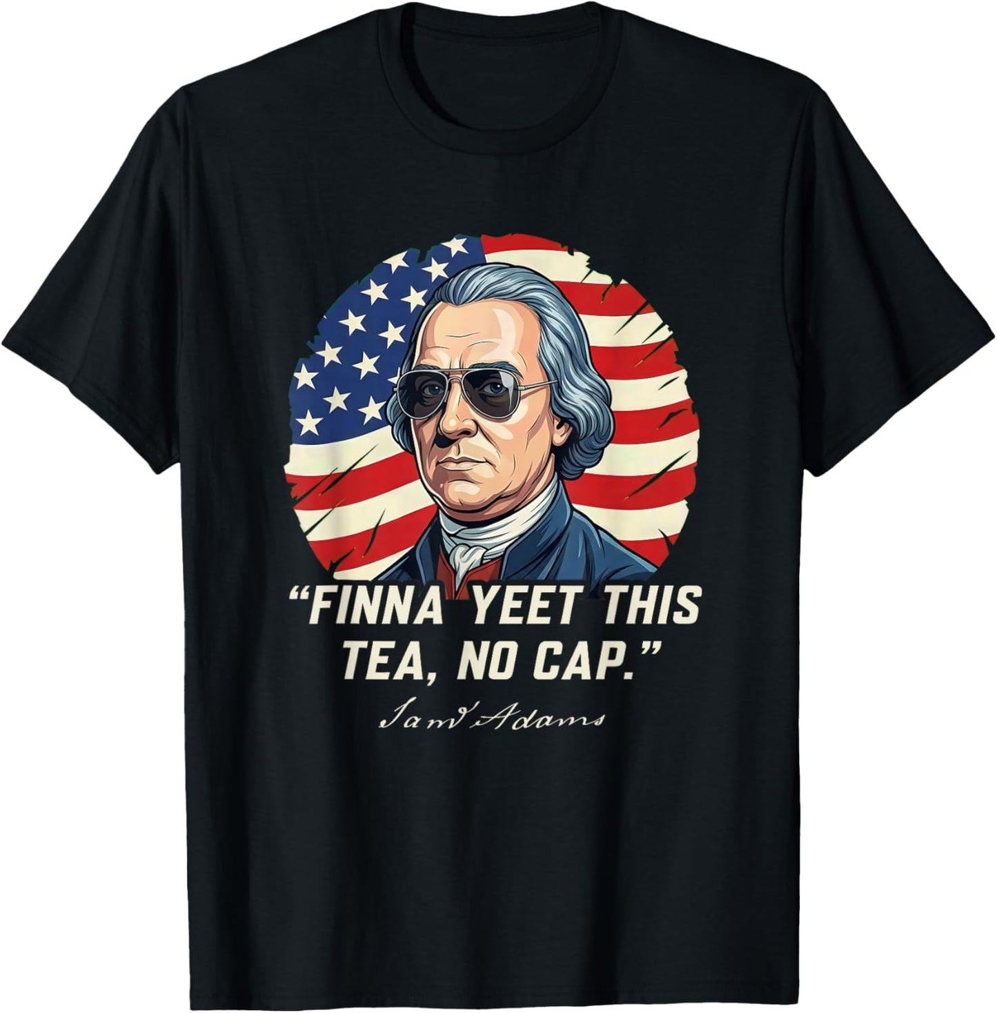 Finna Yeet This Tea No Cap Funny American T-Shirt - T-Shirt | Black