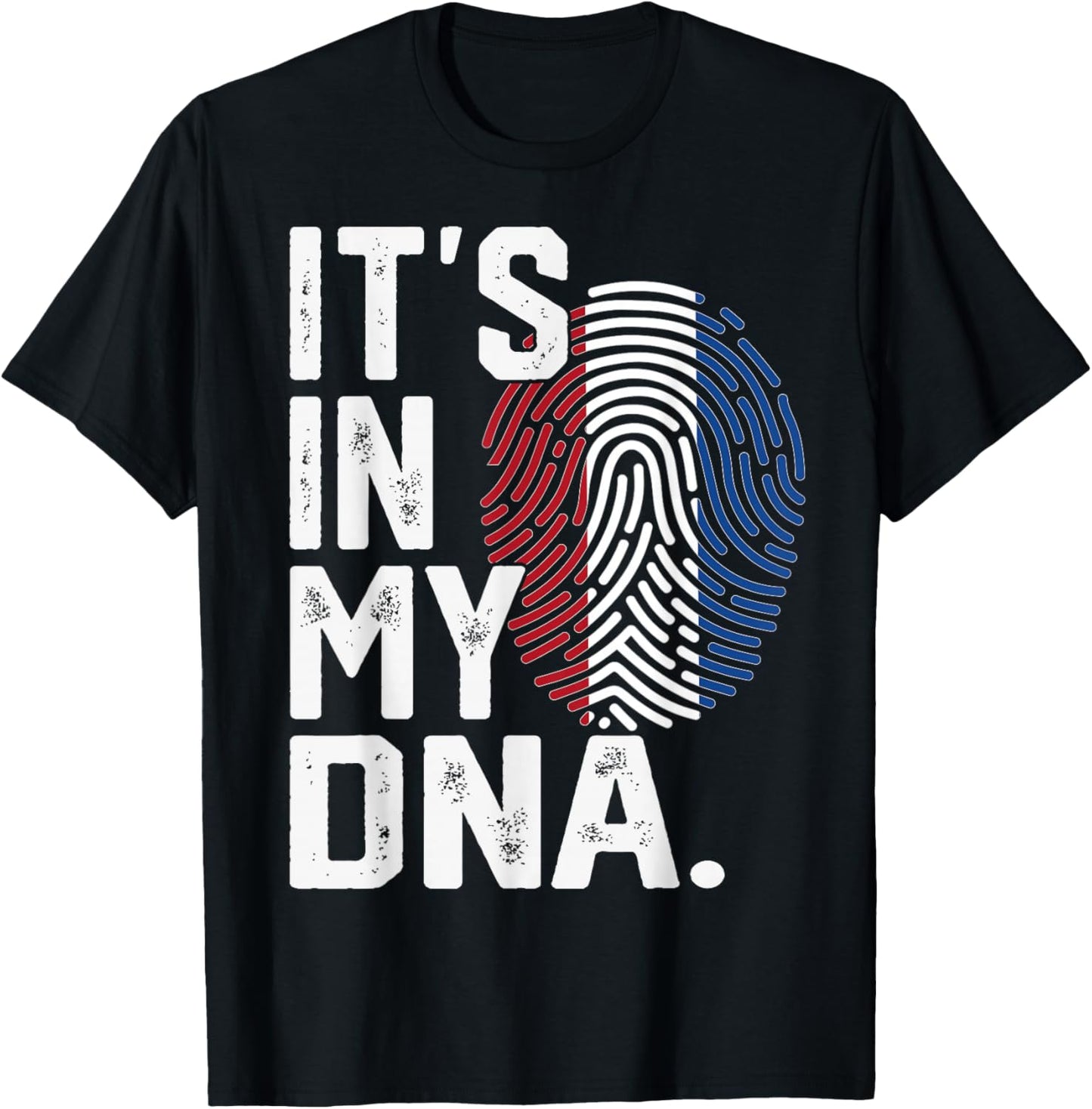 Netherlands Roots Flag Fingerprint Graphic Patriotic T-Shirt - T-Shirt | Black