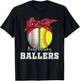 Busy Raising Ballers Softball Baseball baseball mom Gift T-Shirt - T-Shirt | Black