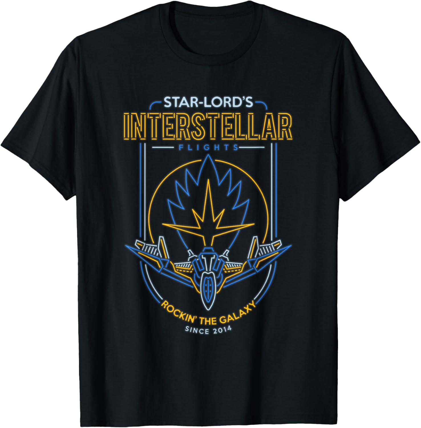 Marvel Guardians of The Galaxy Star-Lord Flight T-Shirt - T-Shirt | Black