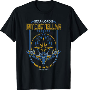 Marvel Guardians of The Galaxy Star-Lord Flight T-Shirt - T-Shirt | Black