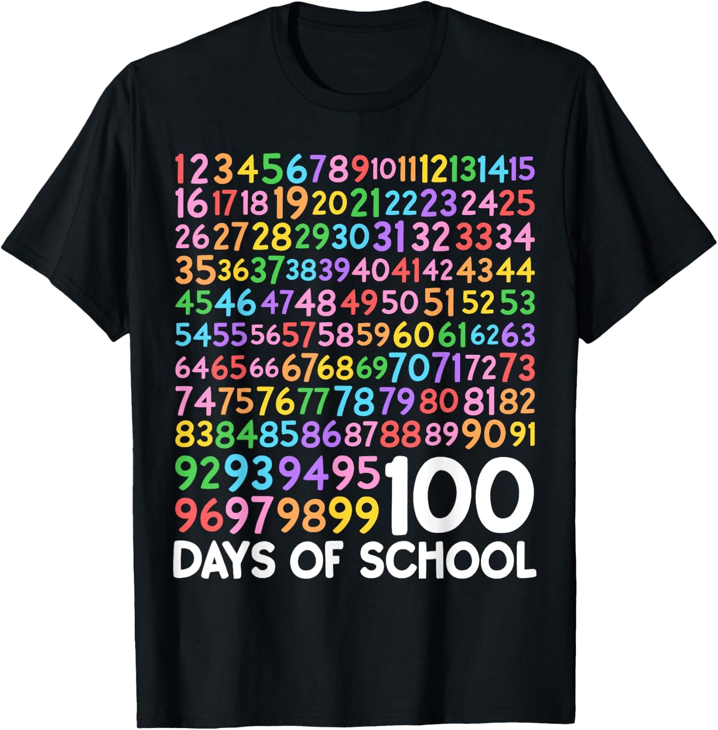 100th Day of School Teacher 100 Days of School Math Numbers T-Shirt - T-Shirt | Black