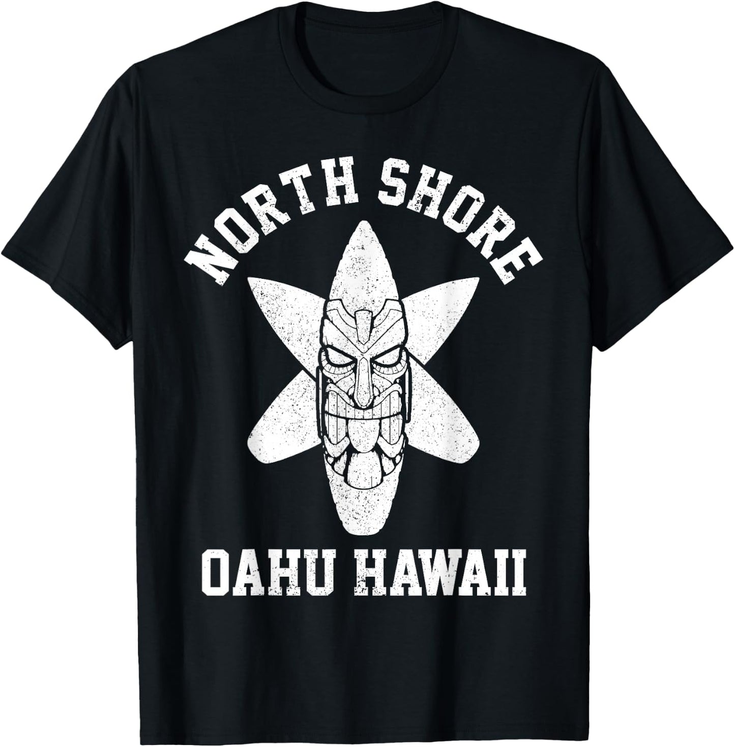 Oahu Hawaii North Shore Surf Beach Surfing Surfer Gift T-Shirt - T-Shirt | Black