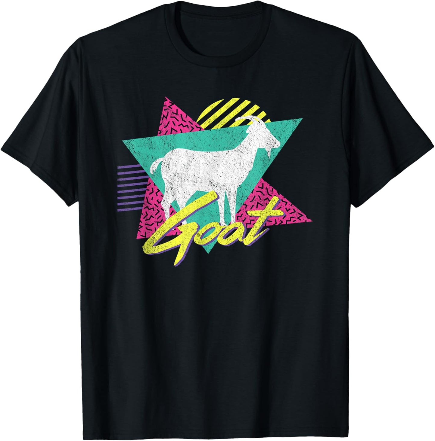 Vintage Retro 80s Or 90s Goat T-Shirt - T-Shirt | Black