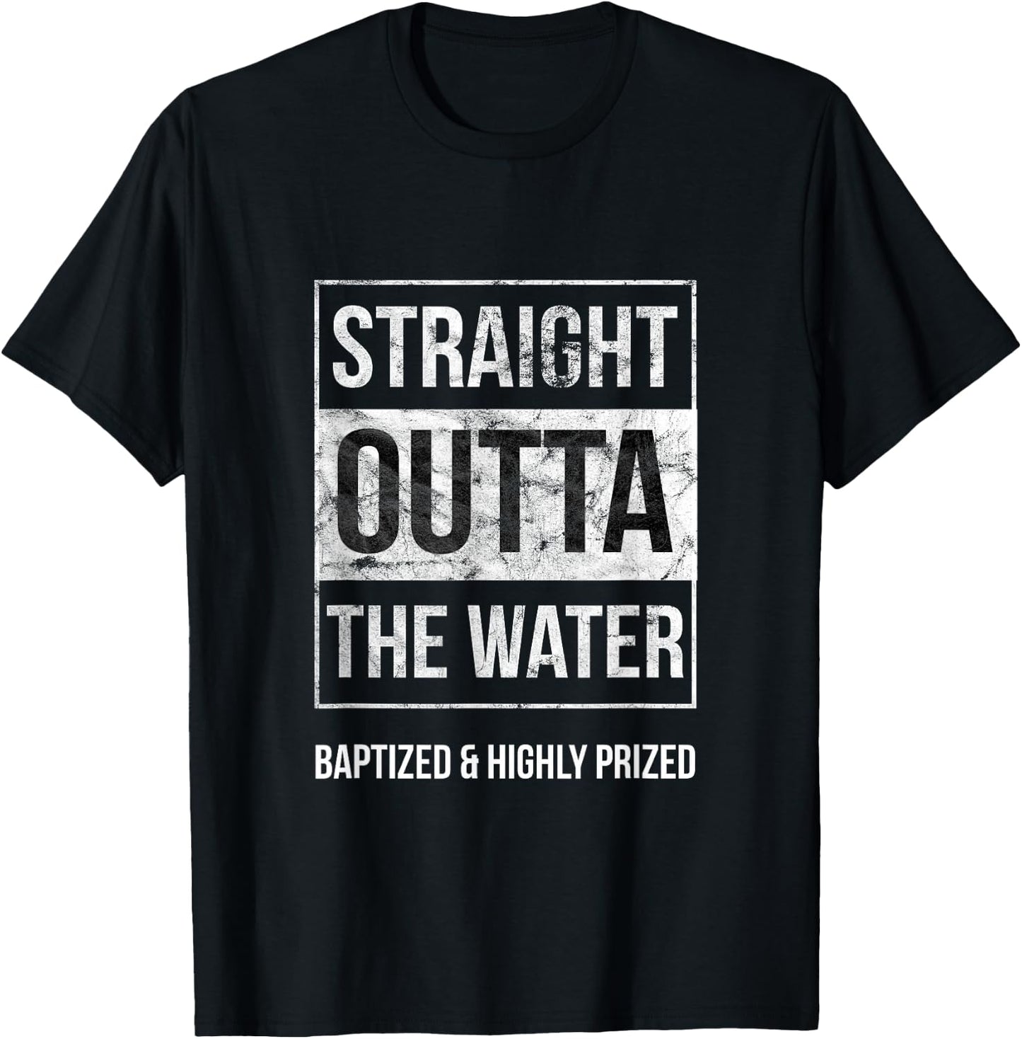 Baptism Shirts Adults Kids Funny Outta Water Gift T-Shirt - T-Shirt | Black