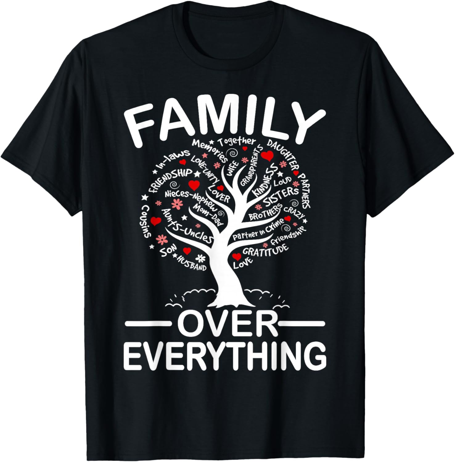 Family Over Everything Matching Family Reunion Party 2026 T-Shirt - T-Shirt | Black