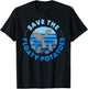 Save The Floaty Potatoes Distressed Manatee Gift T-Shirt - T-Shirt | Black