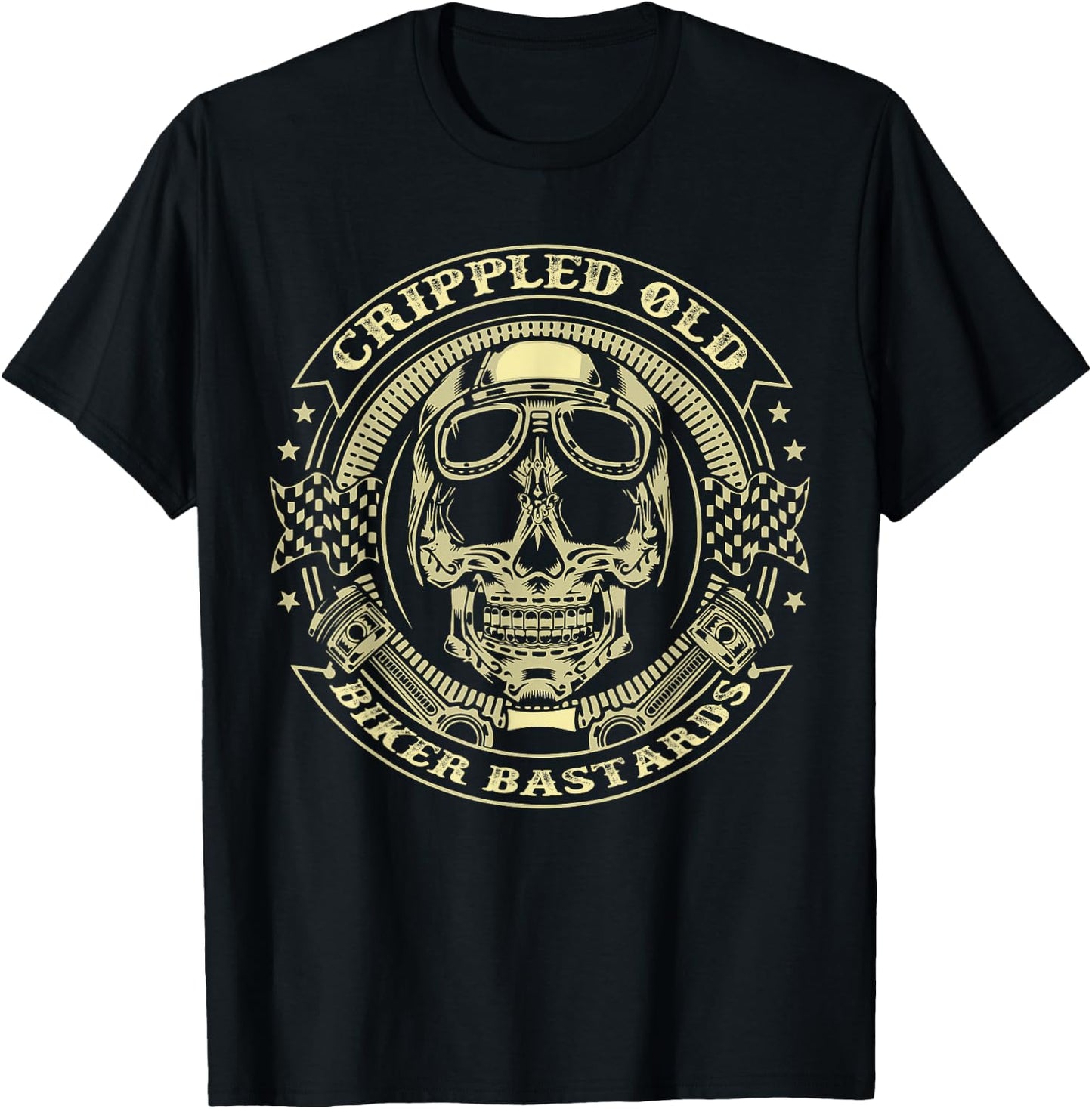 Crippled Old Biker Bastards T-Shirt - T-Shirt | Black