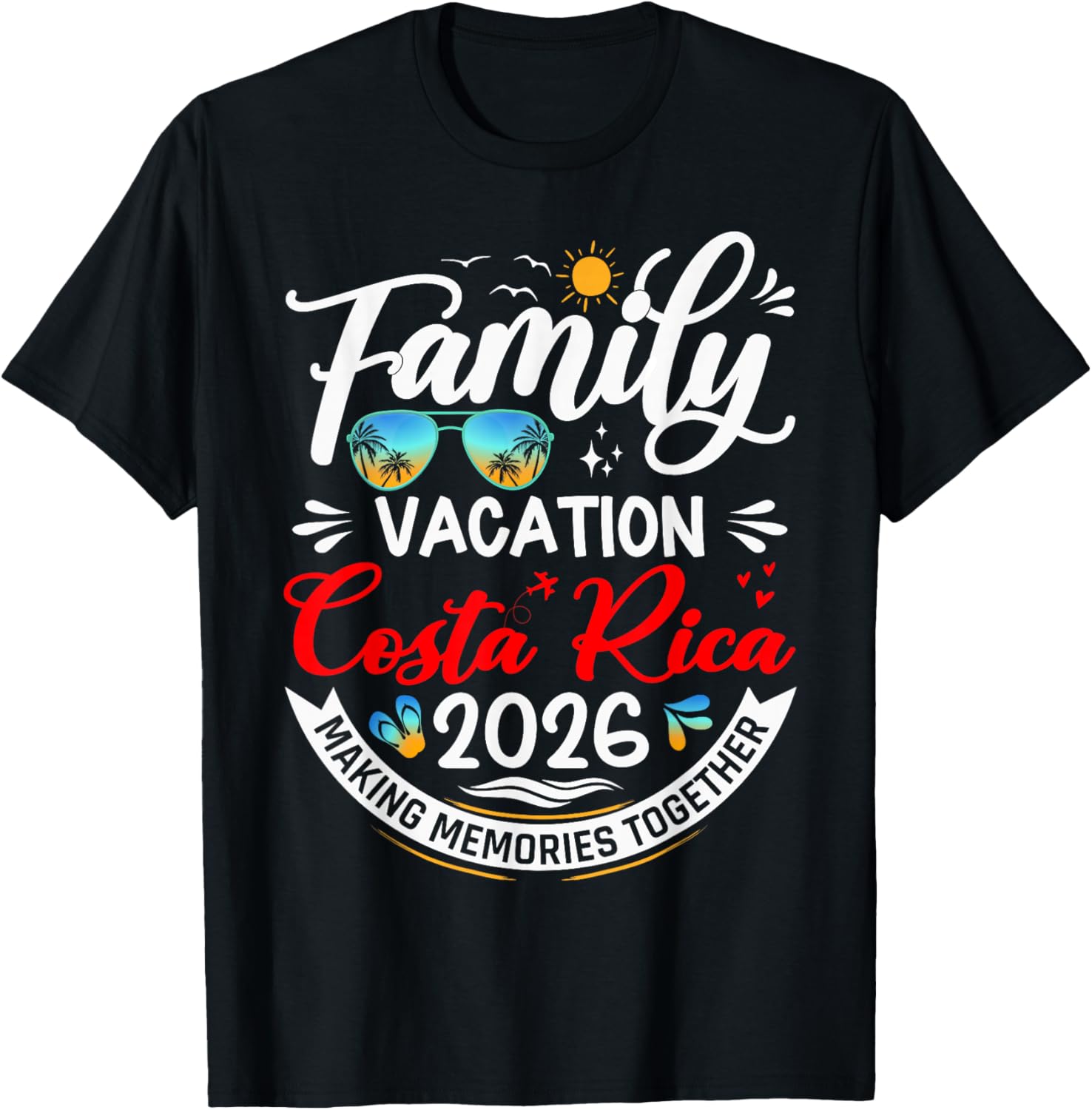 Family Vacation Costa Rica 2026 Matching Vacation 2026 T-Shirt - T-Shirt | Black