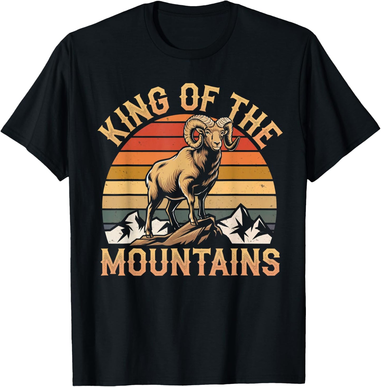 Big Horn Sheep – Iconic Western Wildlife Design T-Shirt - T-Shirt | Black