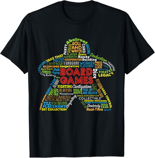 Board Game Mechanics T-Shirt - T-Shirt | Black