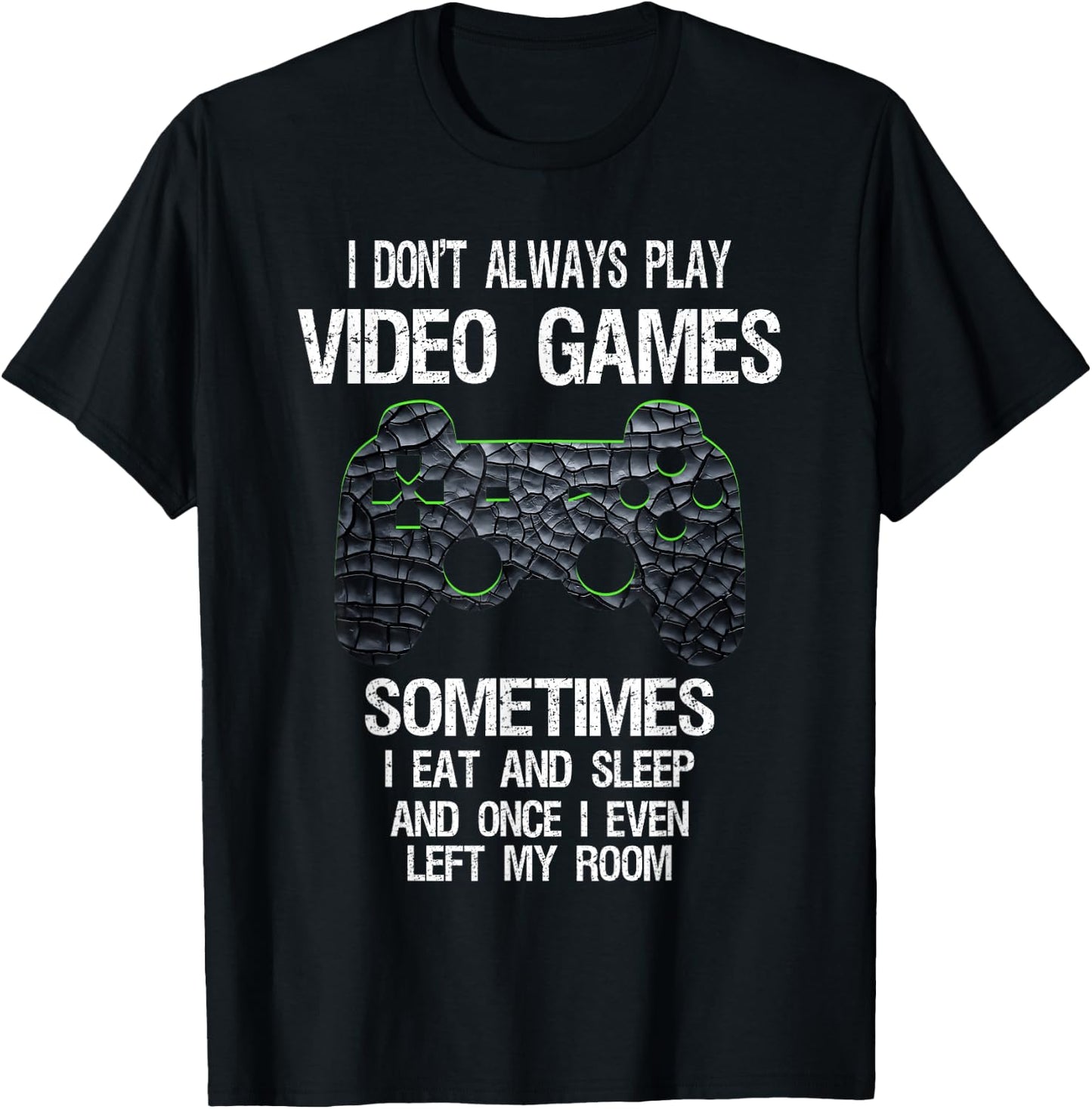 Funny Gamer Video Games Boys Teens - Classic Fit, Black, Cotton Blend T-Shirt - T-Shirt | Black