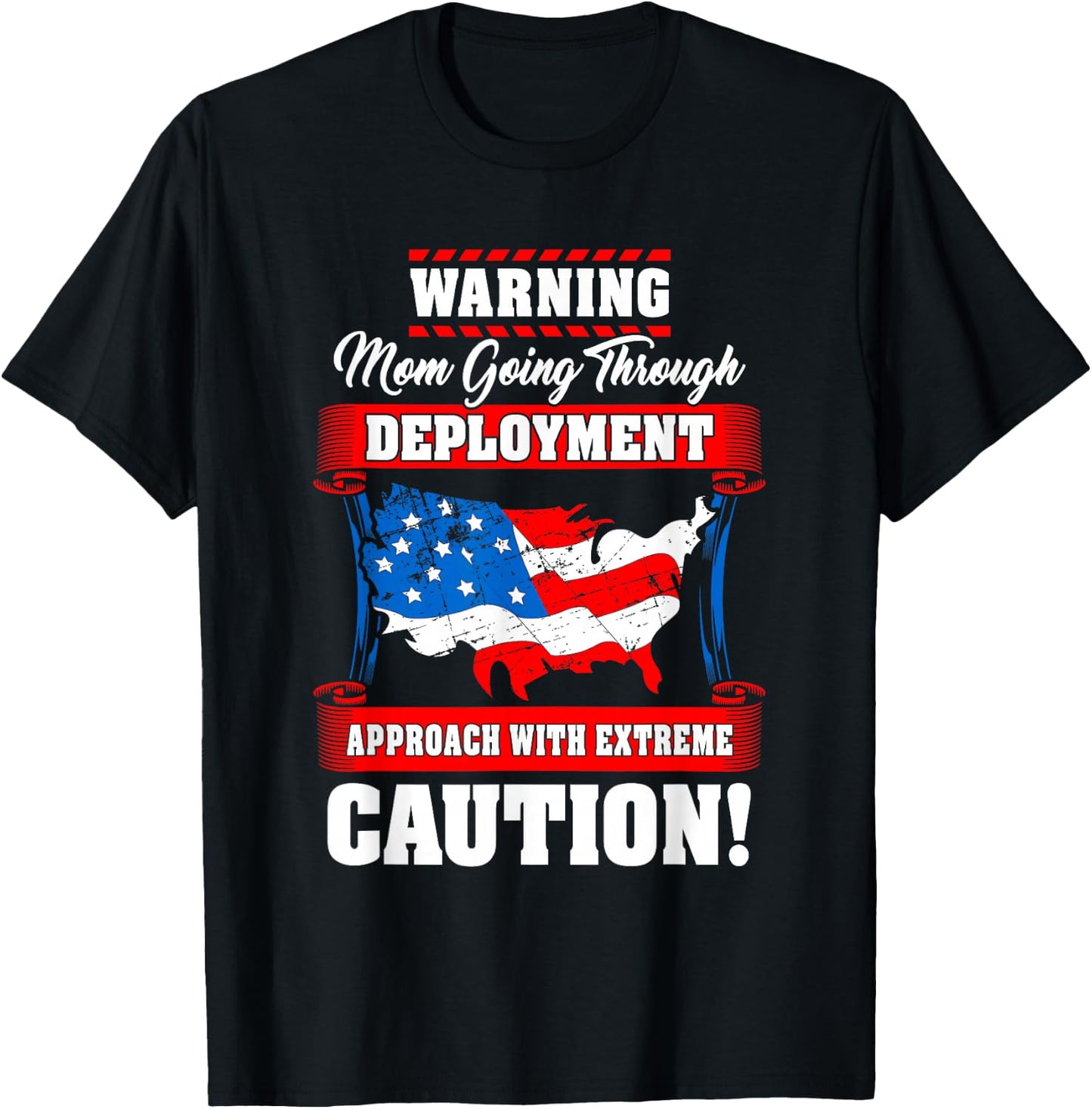 Military Mom Going Through Deployment Deployed Daughter Son T-Shirt - T-Shirt | Black