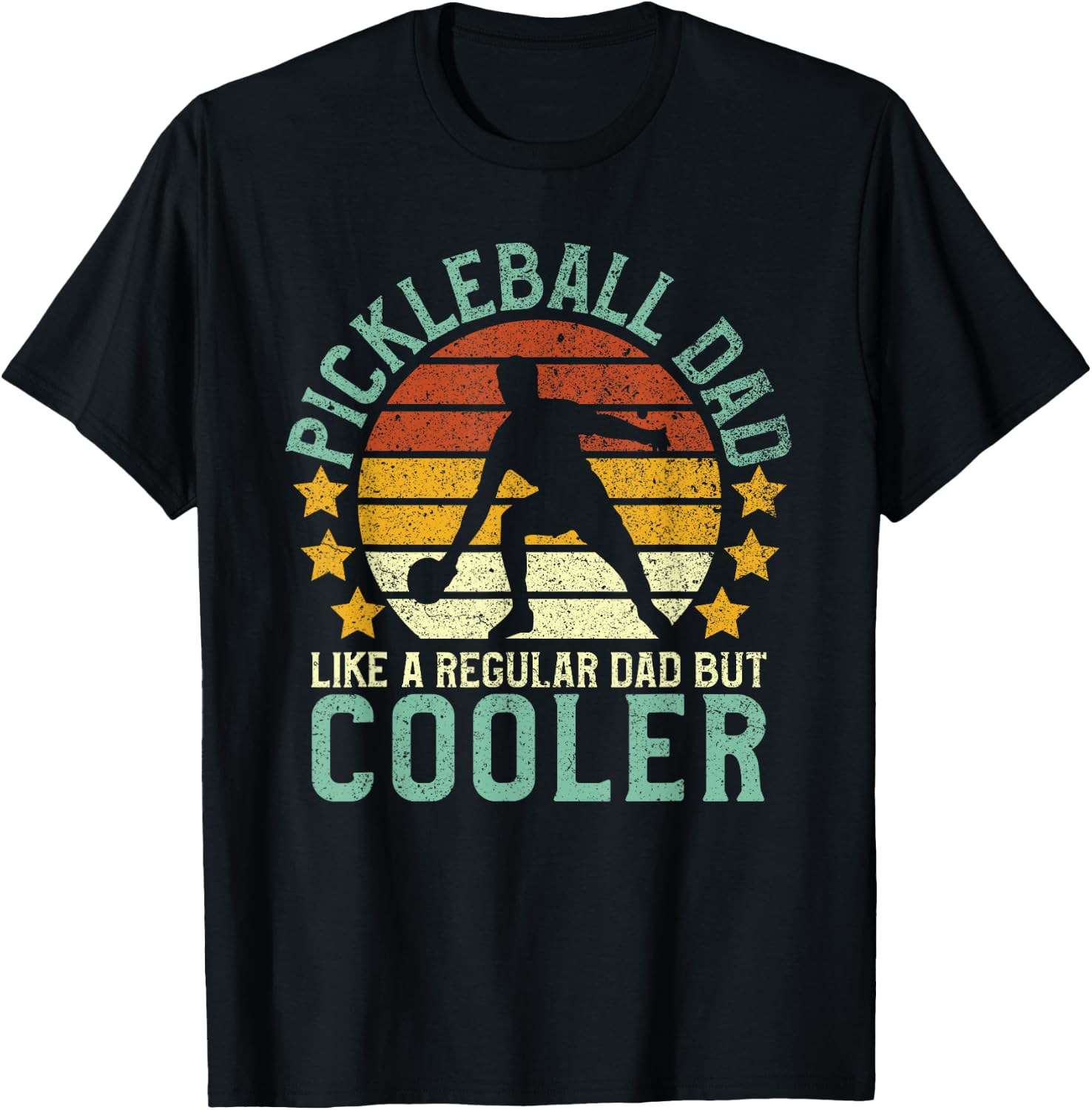 Pickleball Dad | Pickleball Player Funny Father's Day Gift T-Shirt - T-Shirt | Black