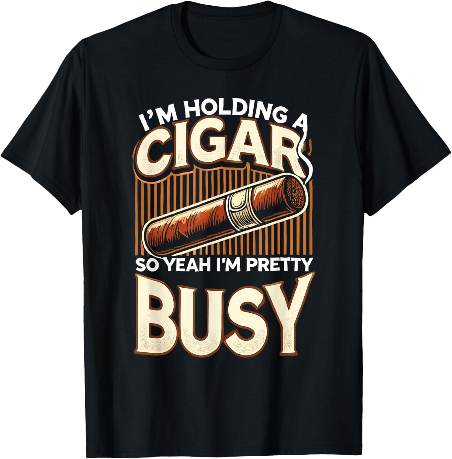 Men Smoking Cigar Smoke I'm Holding A Cigar T-Shirt - T-Shirt | Black