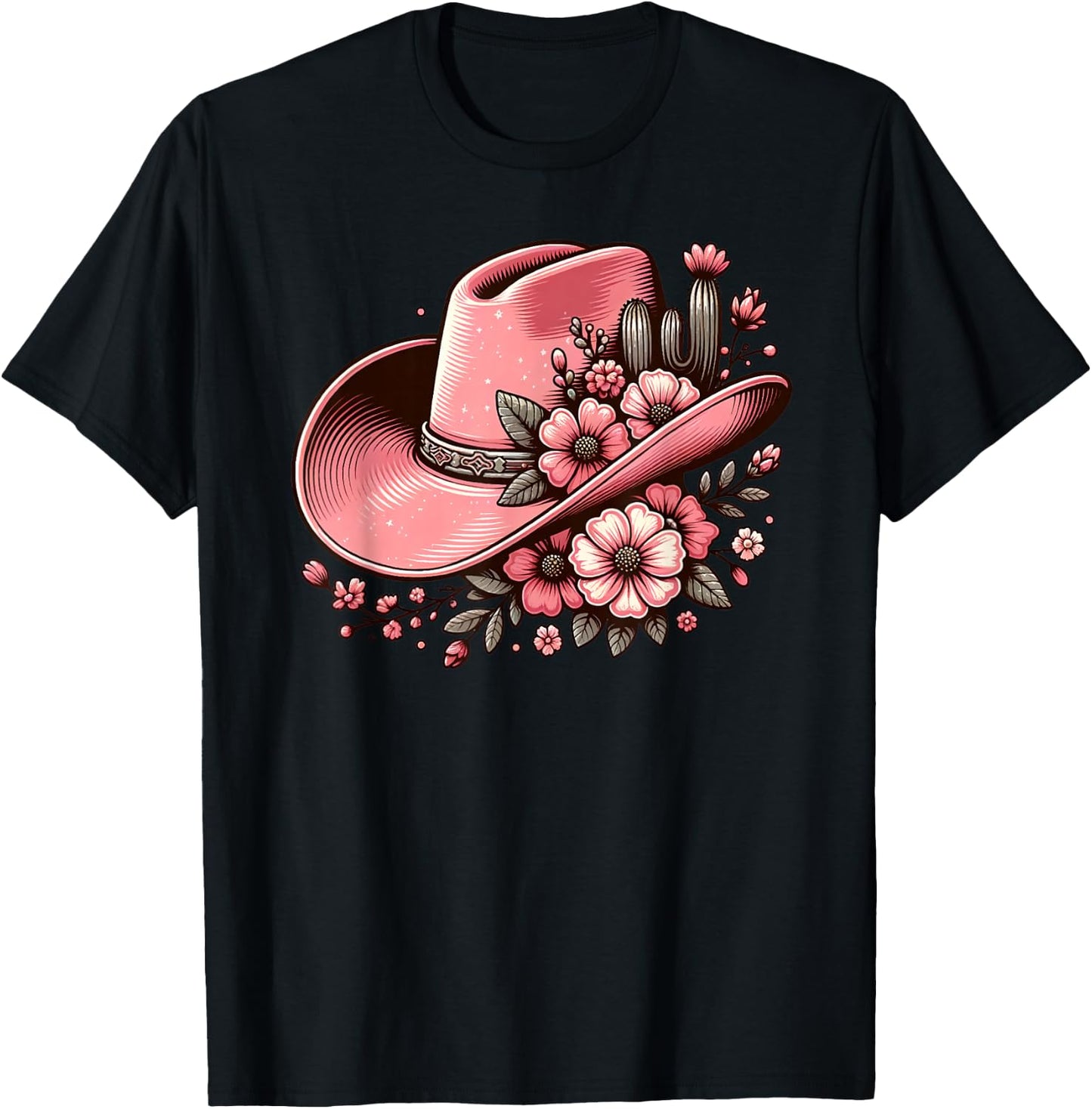 Vintage Western Country Rodeo Cowboy Cowgirl T-Shirt - T-Shirt | Black