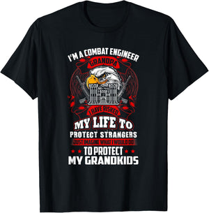 Combat Engineer , I'm A Combat Engineer Grandpa I T-Shirt - T-Shirt | Black