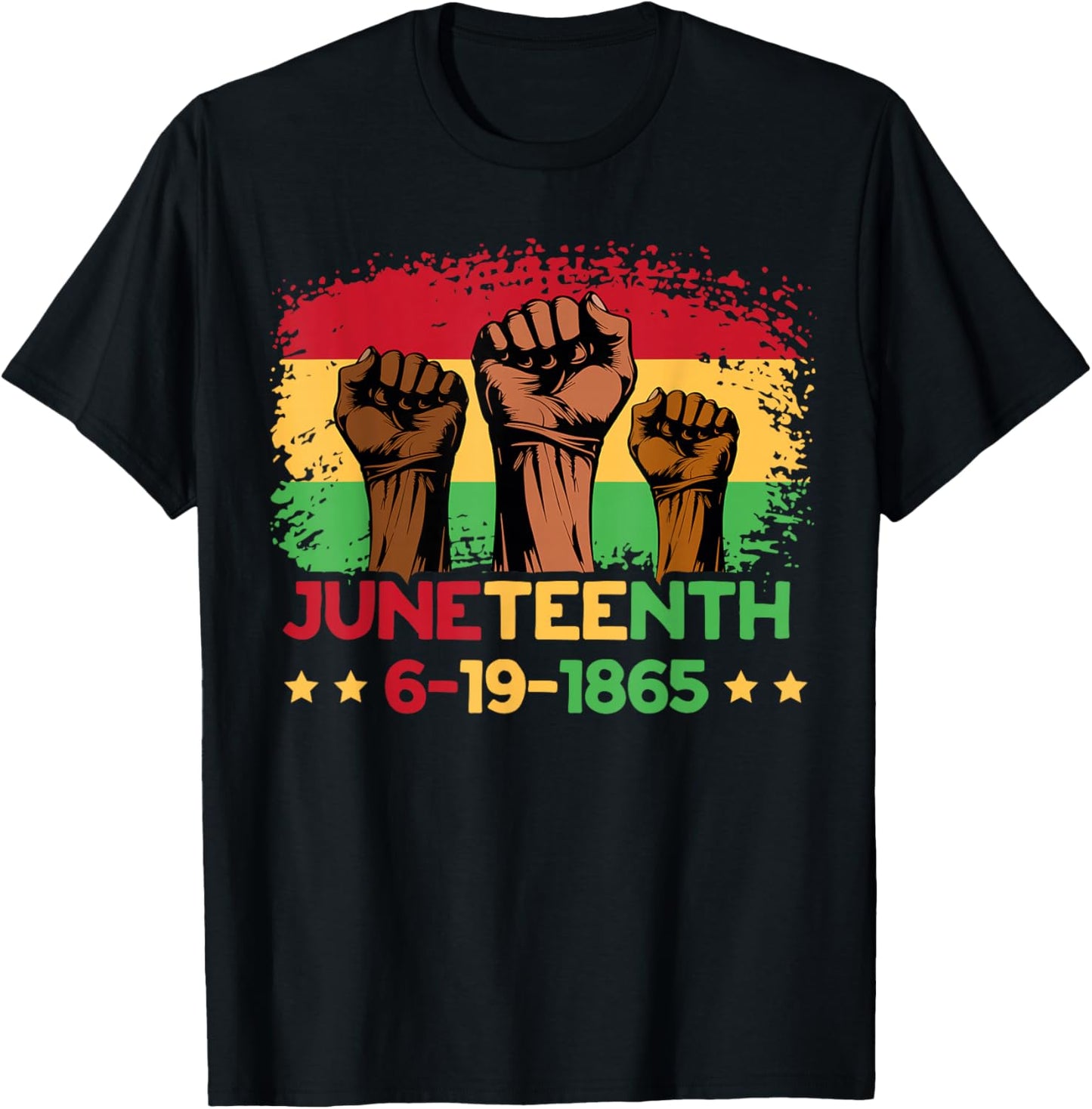 Juneteenth African American Freedom 1865 Black Pride Melanin T-Shirt - T-Shirt | Black