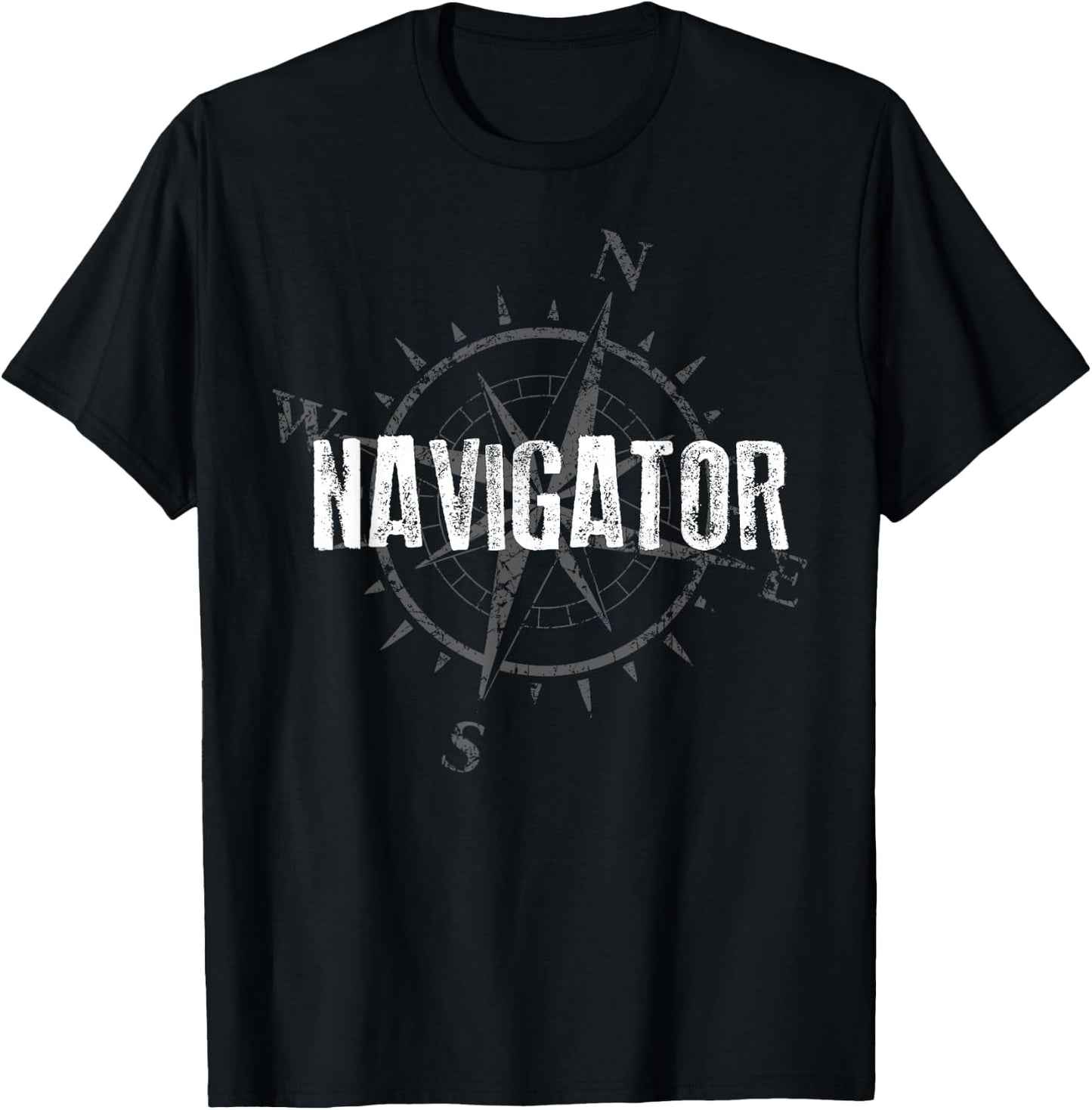 Compass Navigator Travel Nomad Vacation Sailing Gift T-Shirt - T-Shirt | Black