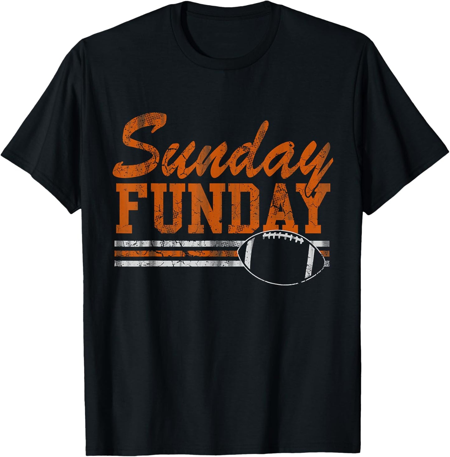 Retro Sunday Funday Football Fan Men Women Kids T-Shirt - T-Shirt | Black