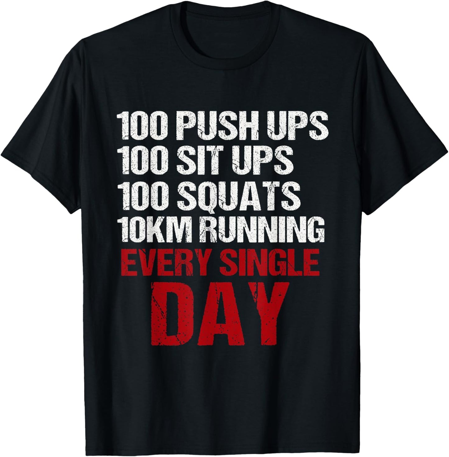 Push Ups Sit Ups Squats Running Bodybuilding Power gift T-Shirt - T-Shirt | Black