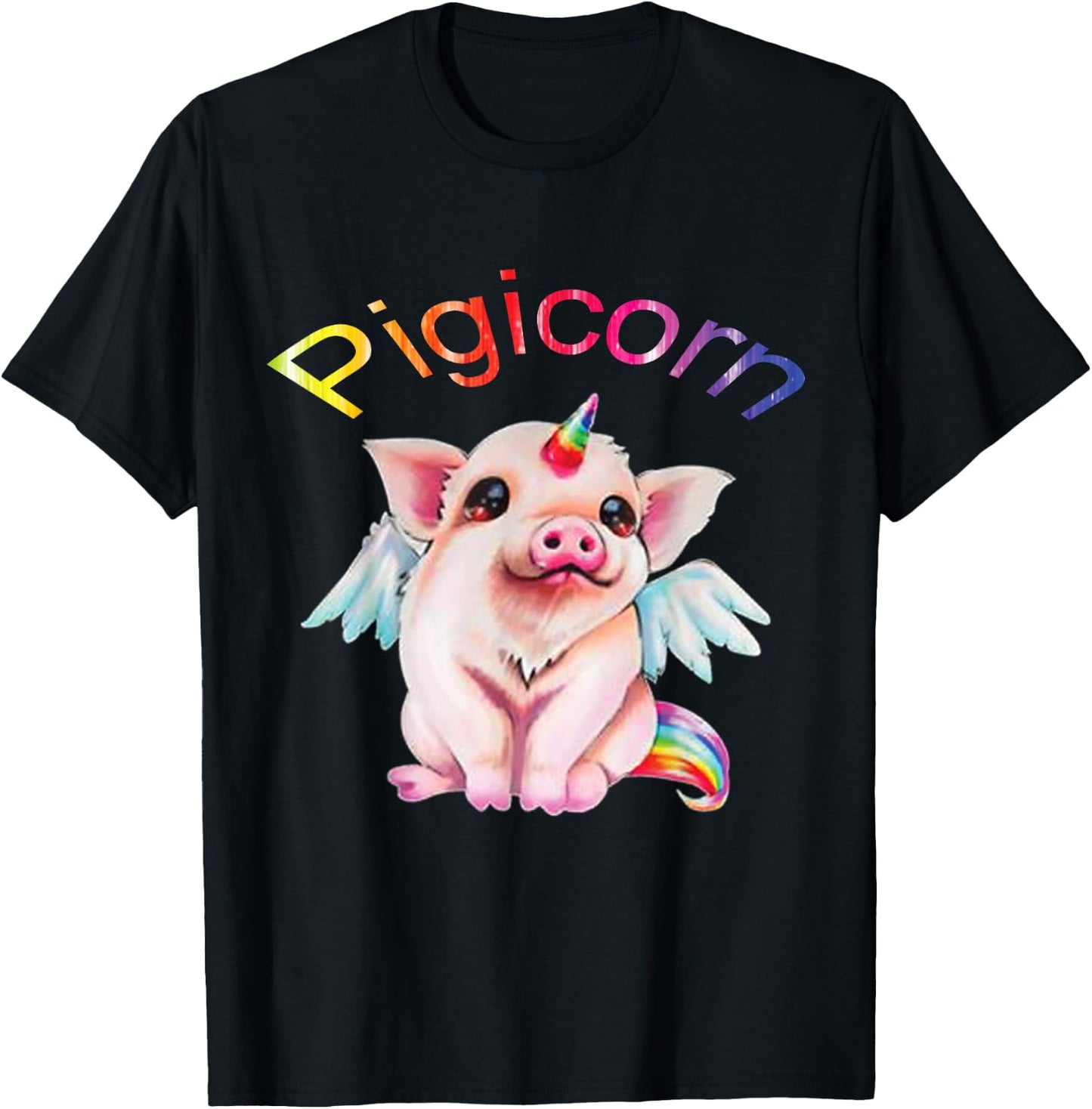 Pigicorn - I love Pigs and Unicorns Teeshirt T-Shirt - T-Shirt | Black