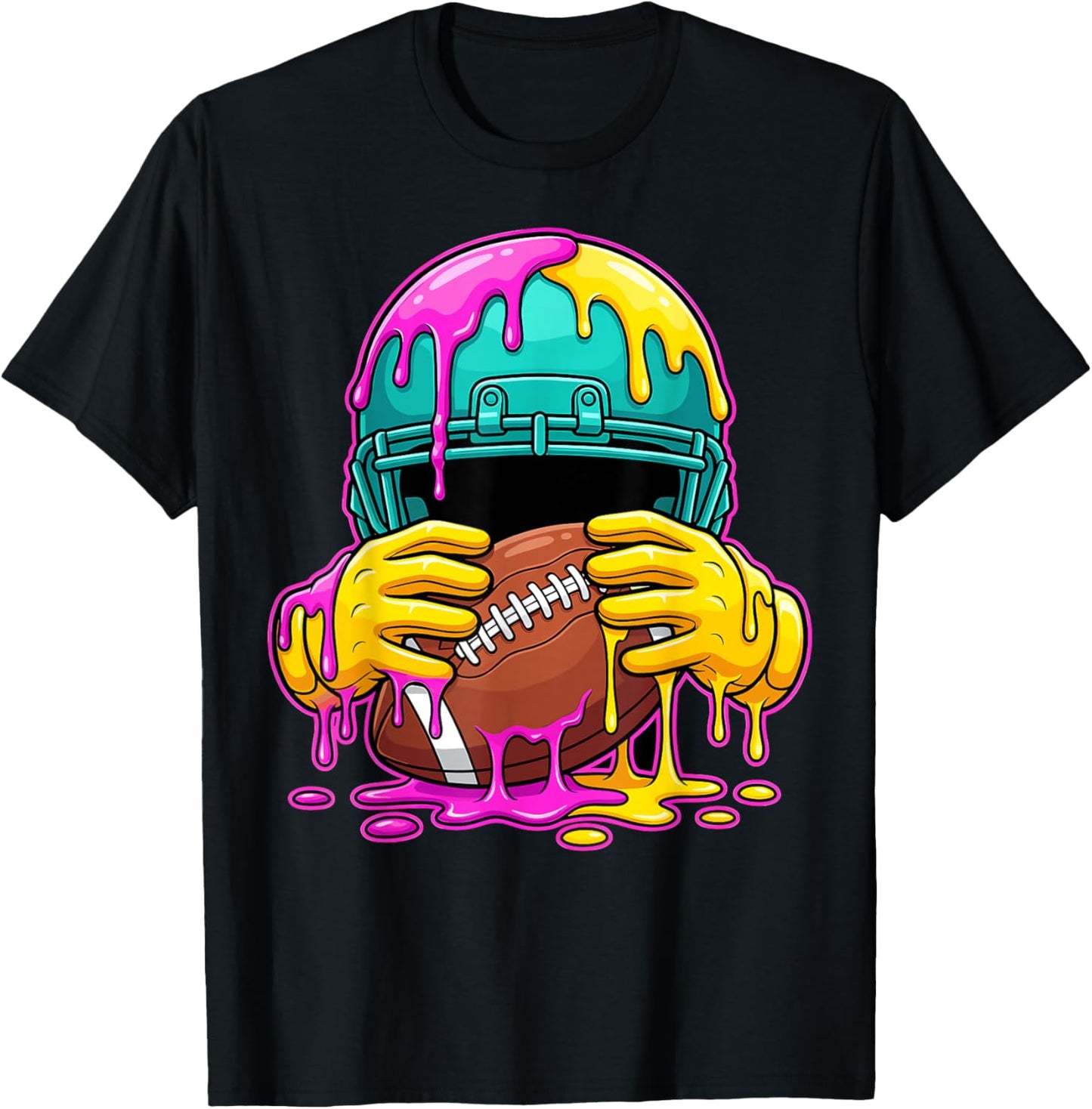Funny Football Drip Boys Ice Cream Respect Street Style T-Shirt - T-Shirt | Black