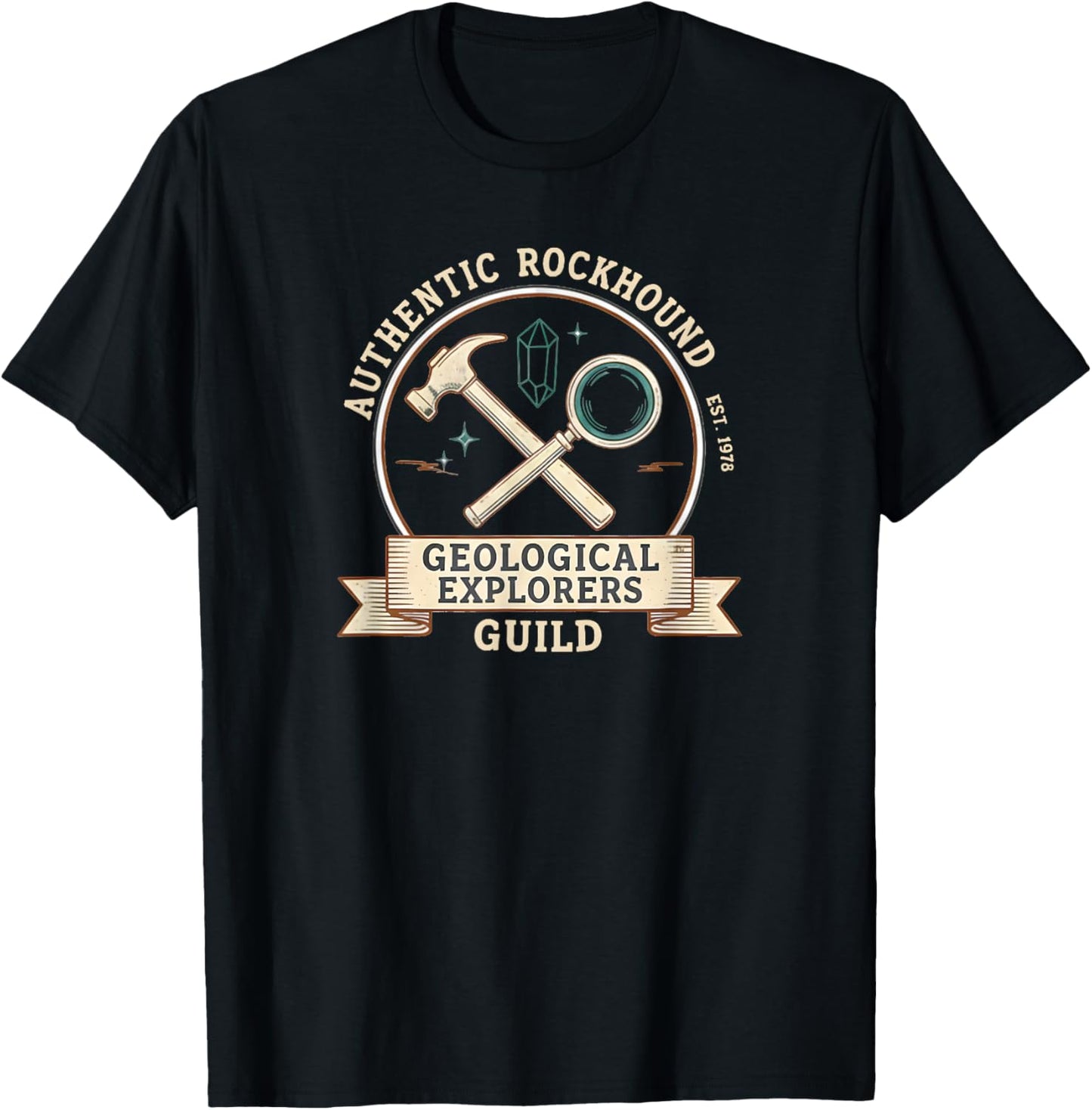 Vintage Rockhounding Mineralogy Rock Collector T-Shirt - T-Shirt | Black
