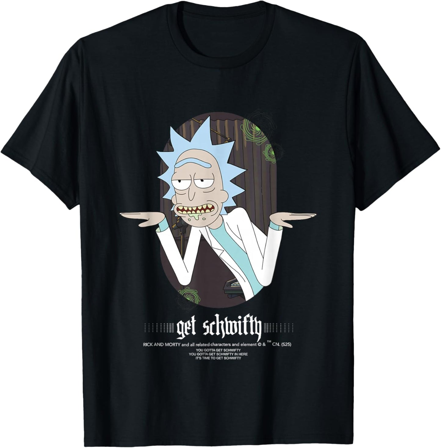 Rick and Morty Merch Get Schwifty Fun T-Shirt - T-Shirt | Black