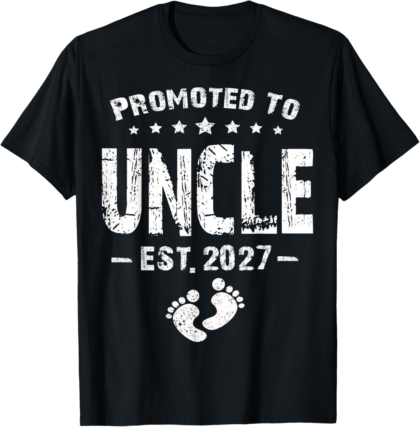 Promoted to Uncle Est 2027 New Shirt for Dad T-Shirt - T-Shirt | Black