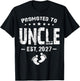 Promoted to Uncle Est 2027 New Shirt for Dad T-Shirt - T-Shirt | Black