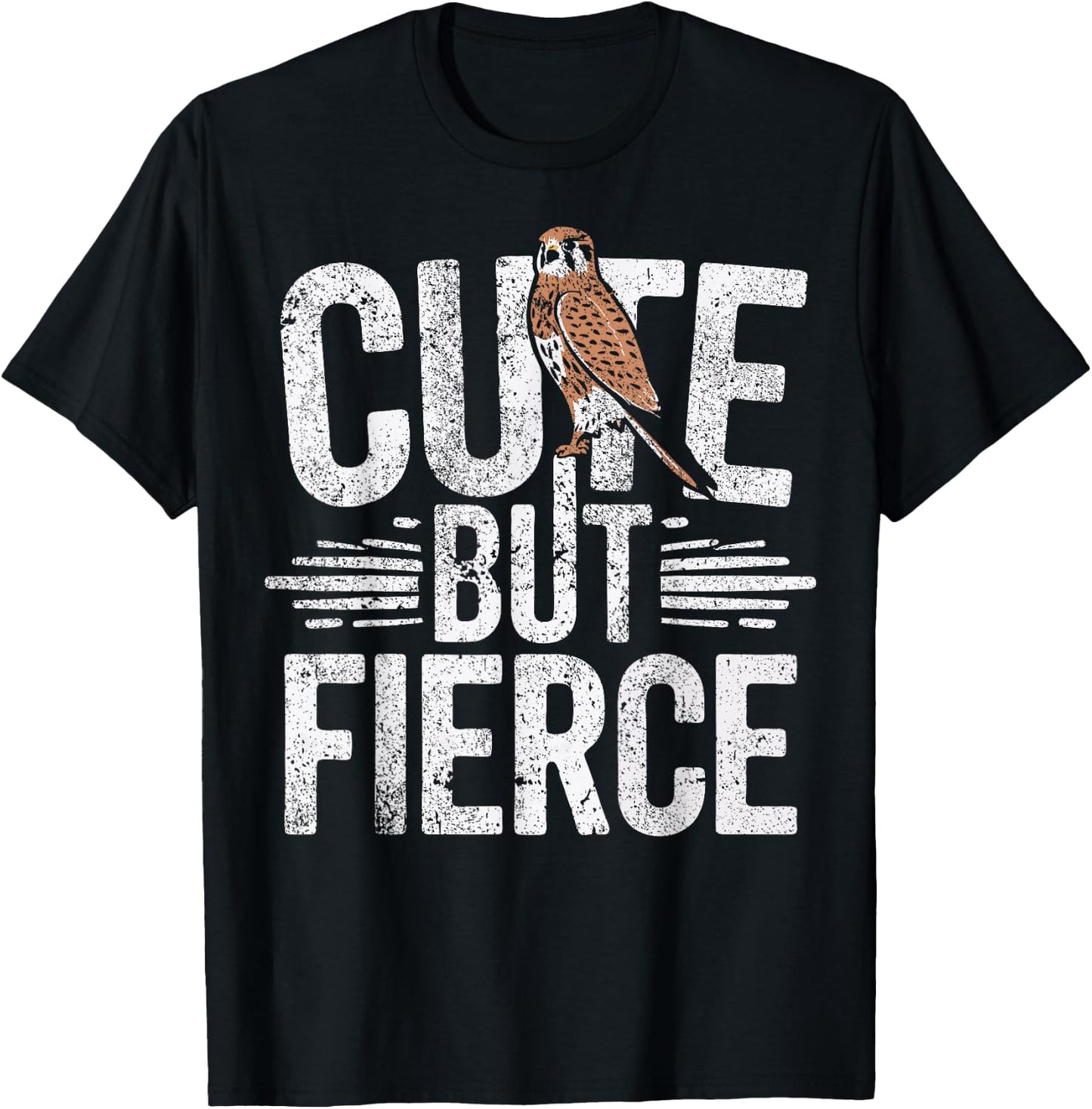 American Kestrel Cute But Fierce Kestrel T-Shirt - T-Shirt | Black