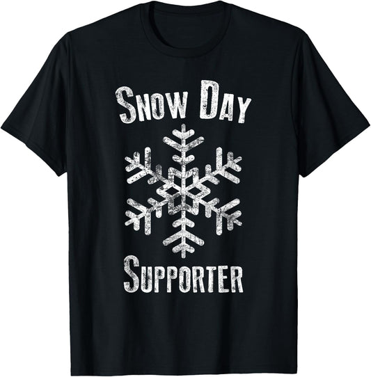 Snow day supporter T-Shirt - T-Shirt | Black