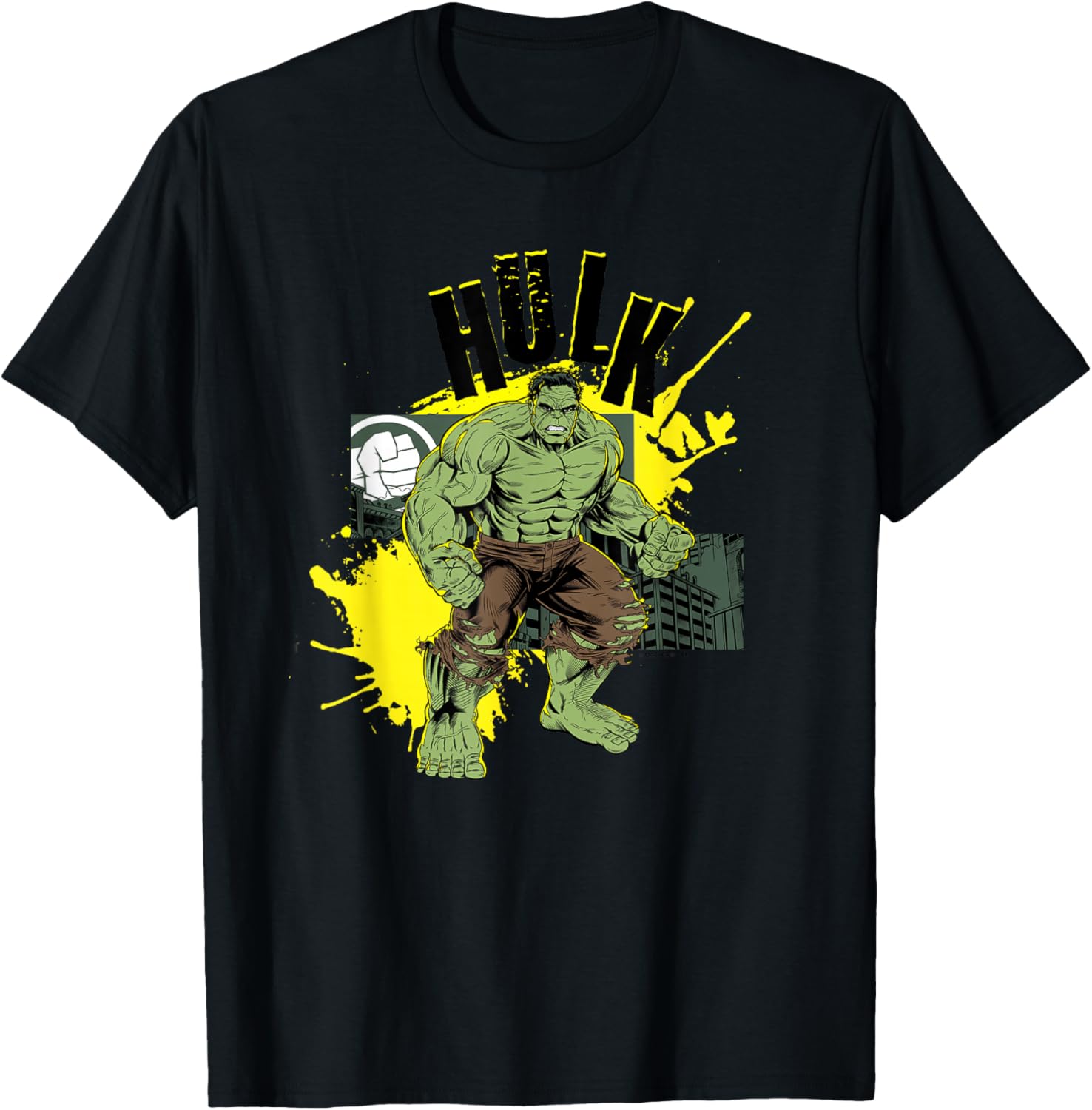 Marvel Spider-Man: New Day Incredible Hulk Comic Stamp T-Shirt - T-Shirt | Black