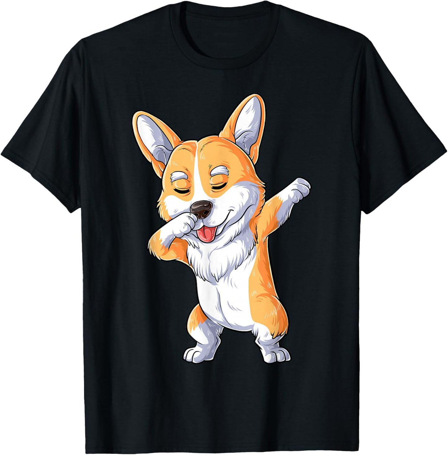 Dabbing Corgi T Shirt Boys Kids Dog Lover Dab Dance Gifts T-Shirt - T-Shirt | Black