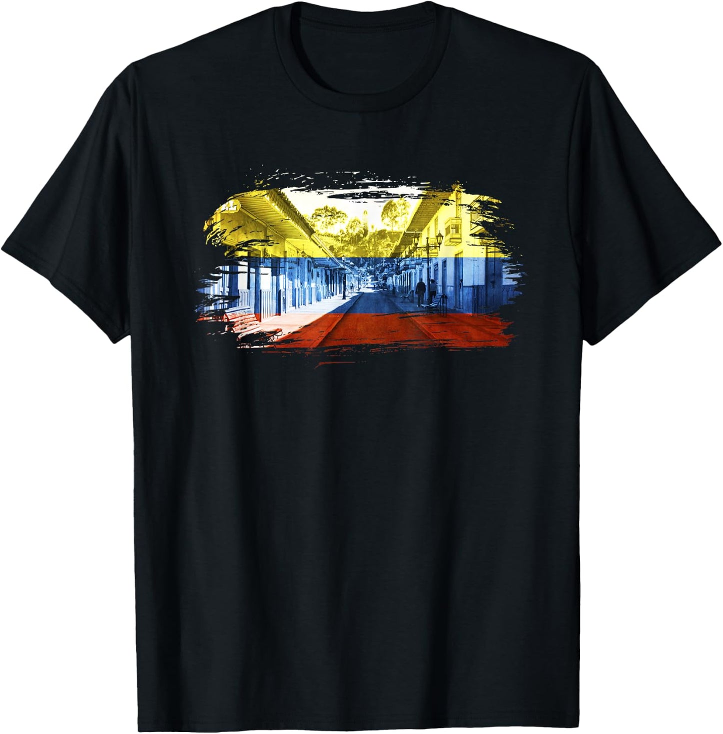 Colombian Flag with Colombian Art Gift Paisa Medellin T-Shirt - T-Shirt | Black