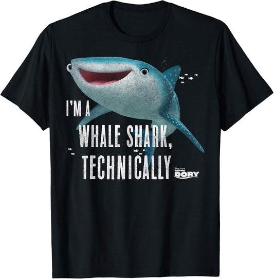 Disney Pixar Finding Dory I'm A Whale Shark Technically T-Shirt - T-Shirt | Black