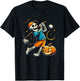 Halloween Skeleton Golf Player Golfing Golfer Pumpkin T-Shirt - T-Shirt | Black