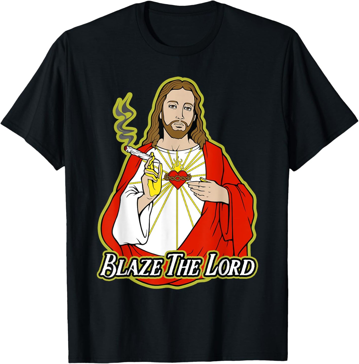 Marijuana Lord Jesus 420 Getting High T-Shirt - T-Shirt | Black