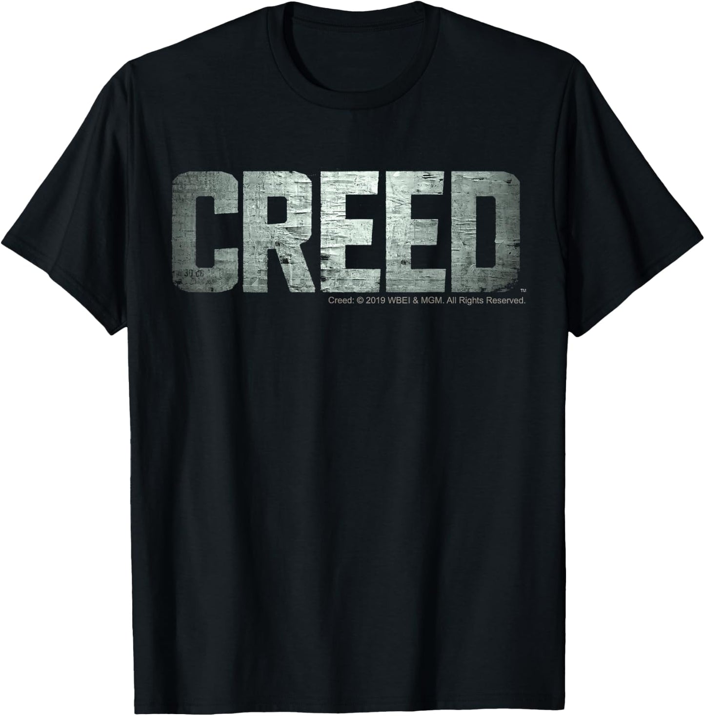 Creed Distressed Silver Movie Logo T-Shirt - T-Shirt | Black