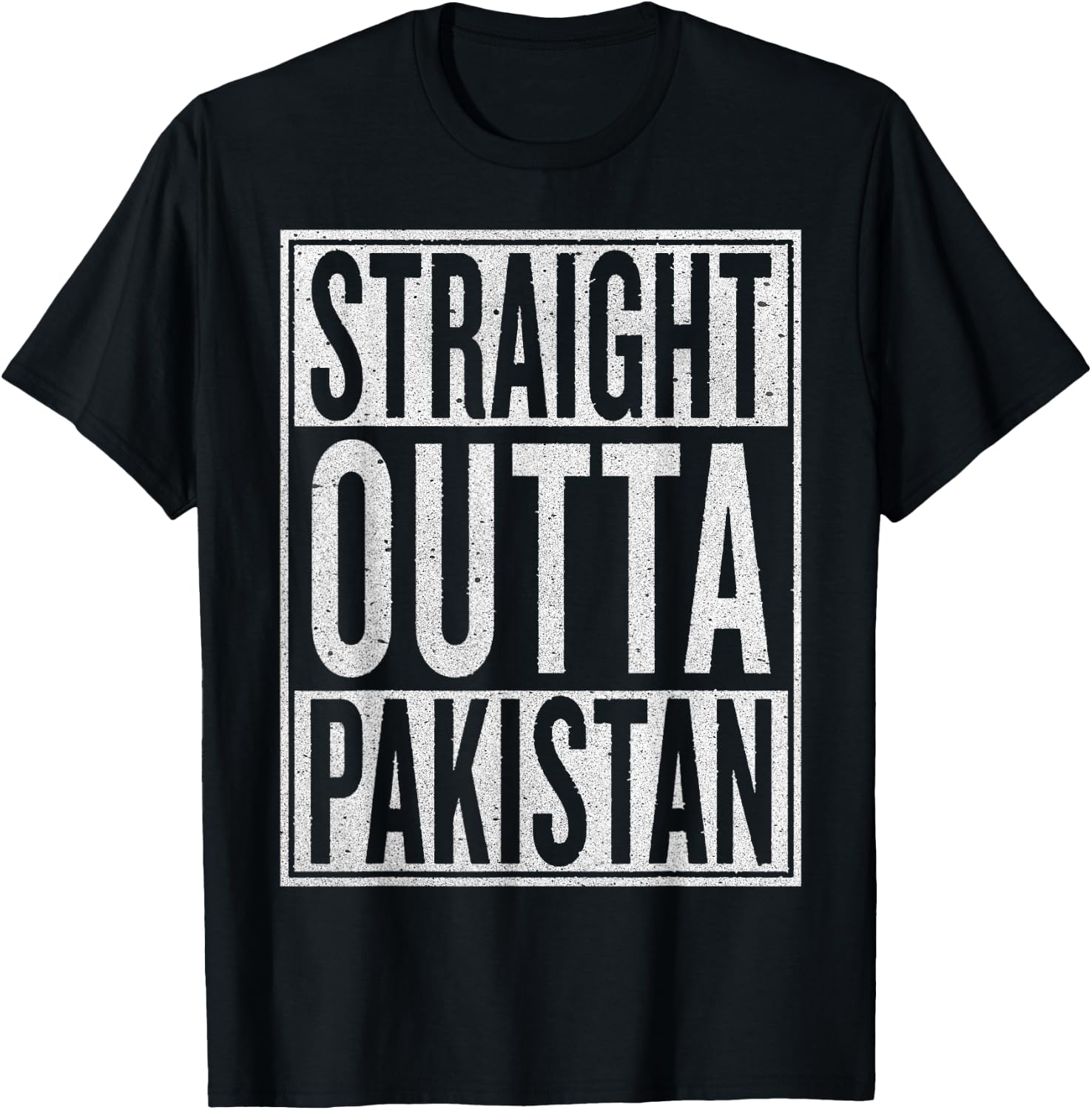 Straight Outta Pakistan Funny Travler Gift T-Shirt - T-Shirt | Black