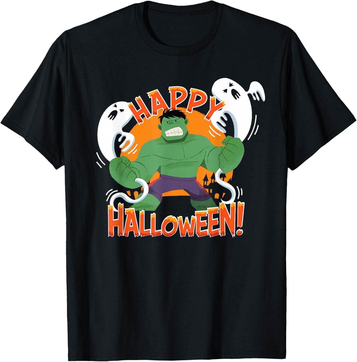 Marvel Hulk Happy Halloween T-Shirt - T-Shirt | Black