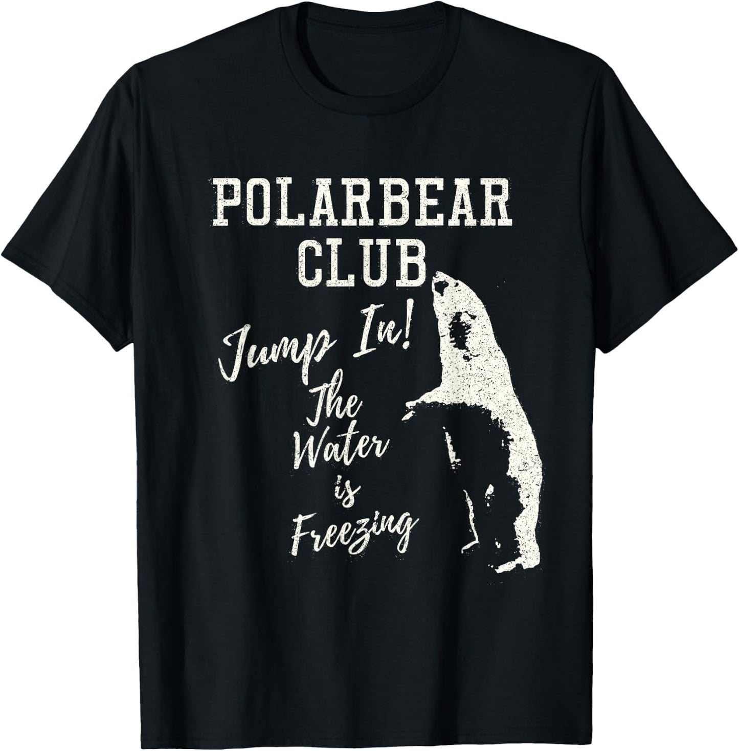 Polar Bear Club Freezing Water Vintage Distressed T shirt T-Shirt - T-Shirt | Black