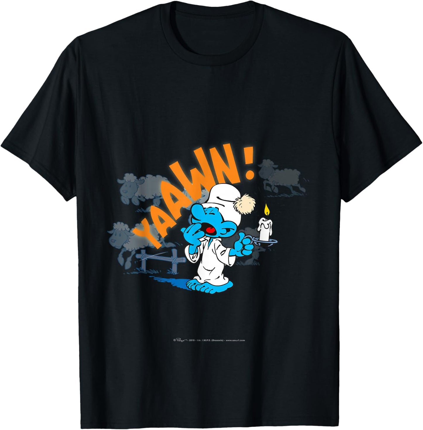 Sleepy Smurf T-Shirt - T-Shirt | Black