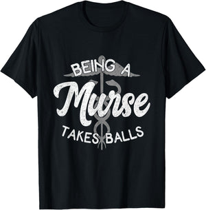 Funny Nursing Male Nurse Murse RN Graduation Week Gift T-Shirt - T-Shirt | Black