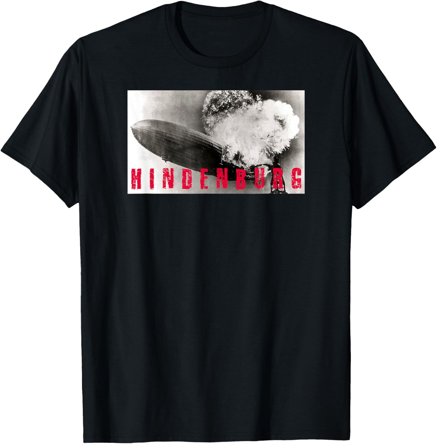 Hindenburg Disaster Explosion Burning Shirt T-Shirt - T-Shirt | Black