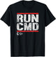 Run CMD Distressed Funny T-Shirt - T-Shirt | Black