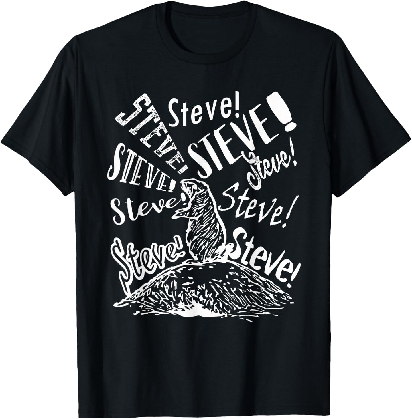 Viral Prairie Dog Calling Steve Allen Funny Men Women Girls Kids T-Shirt - T-Shirt | Black