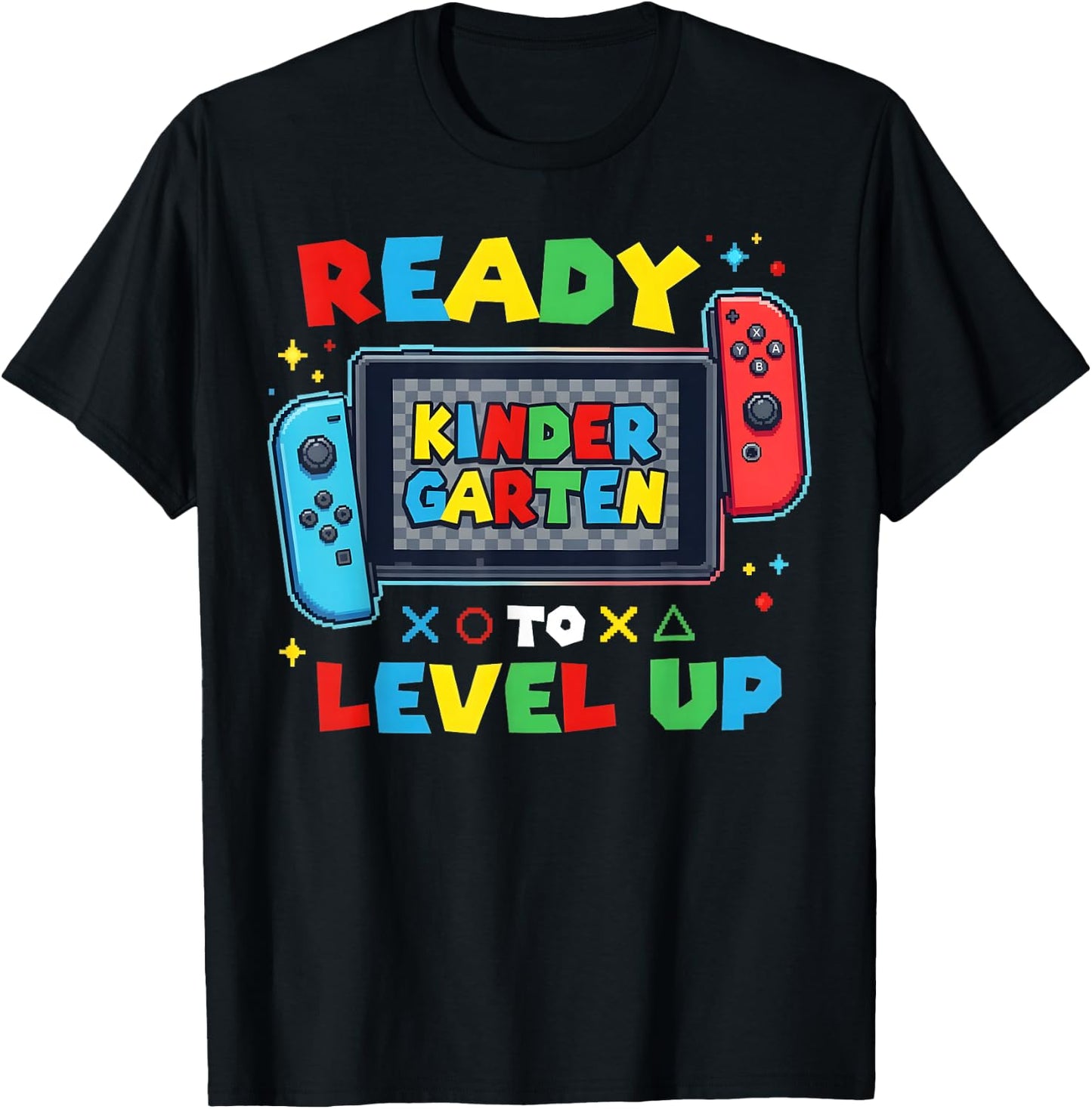 Ready to Level Up Gamer Kindergarten Boys Back to School T-Shirt - T-Shirt | Black